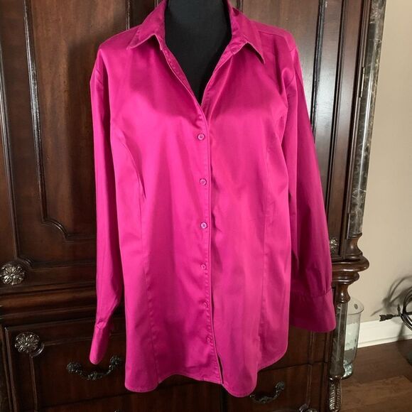 Lane Bryant Magenta Shirt - Picture 1 of 9